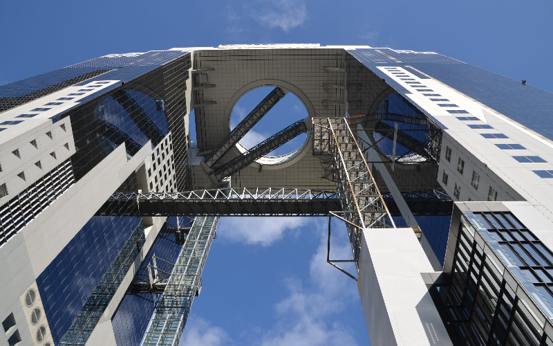 Panoramic view of Osaka from the Umeda Sky Building, Japan